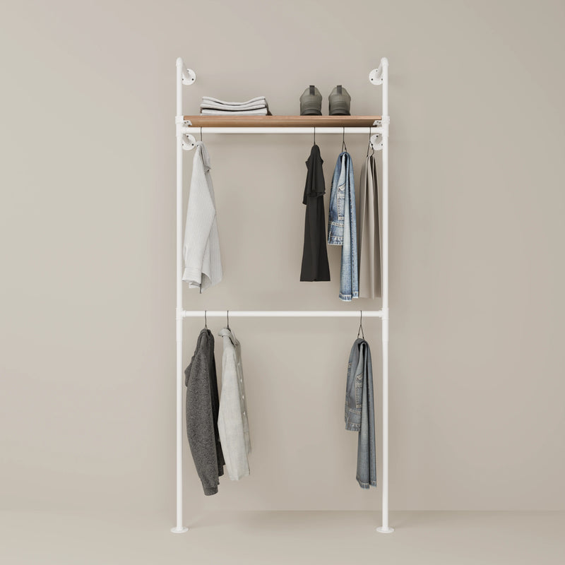 KIM DOUBLE 1 OAK – 1 øverste hylle | hvit