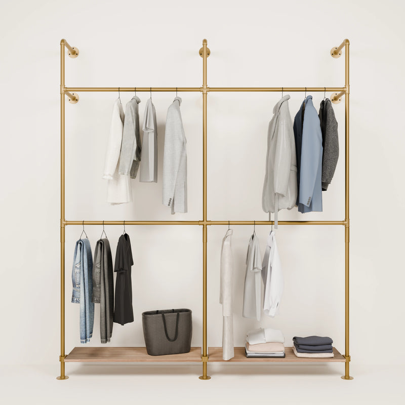 KIM DOUBLE 2 OAK – 2 hyller under | gull