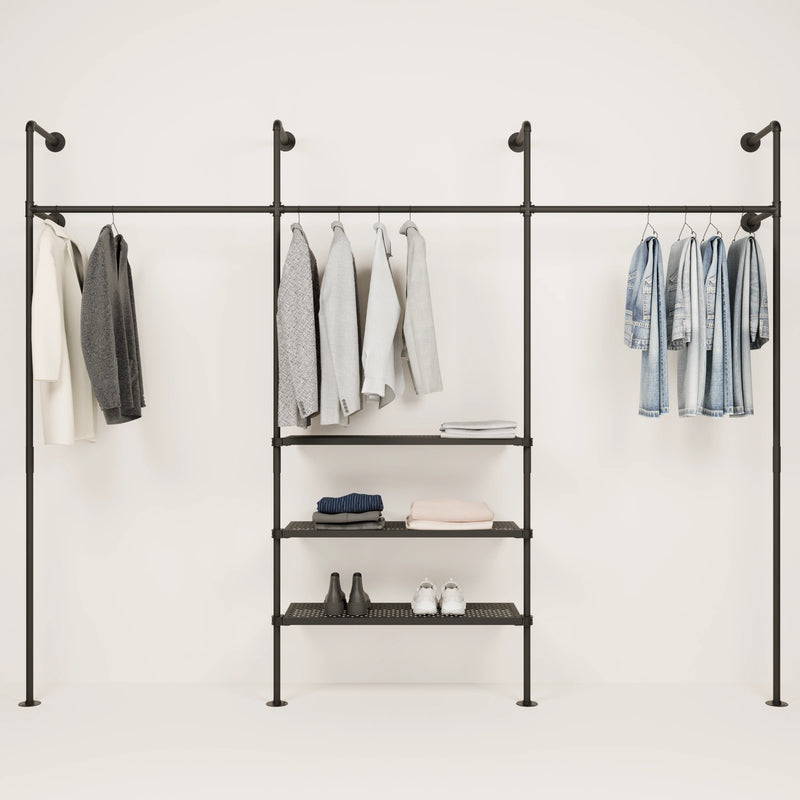 Kleiderschranksystem offen