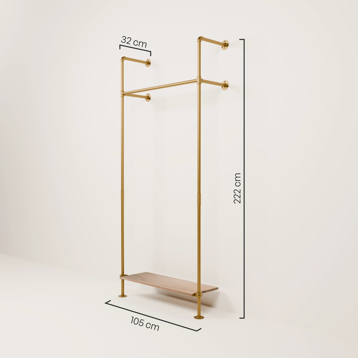 KIM 1 OAK – 1 bottom shelf | gold