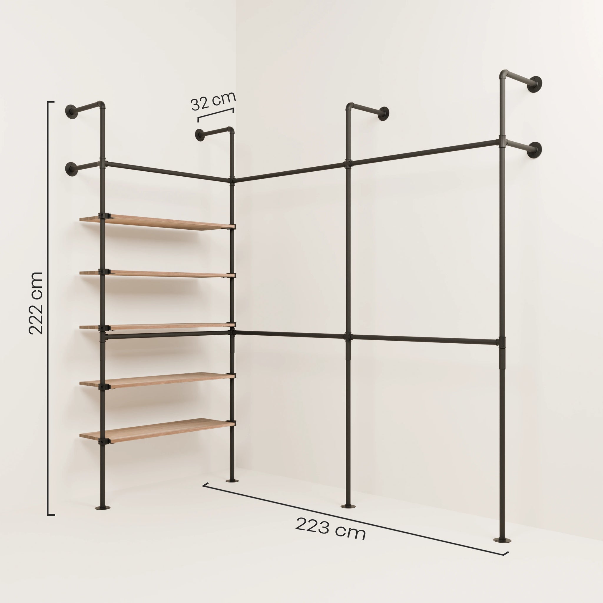KIM EDGE DOUBLE 3 OAK – 5 shelves
