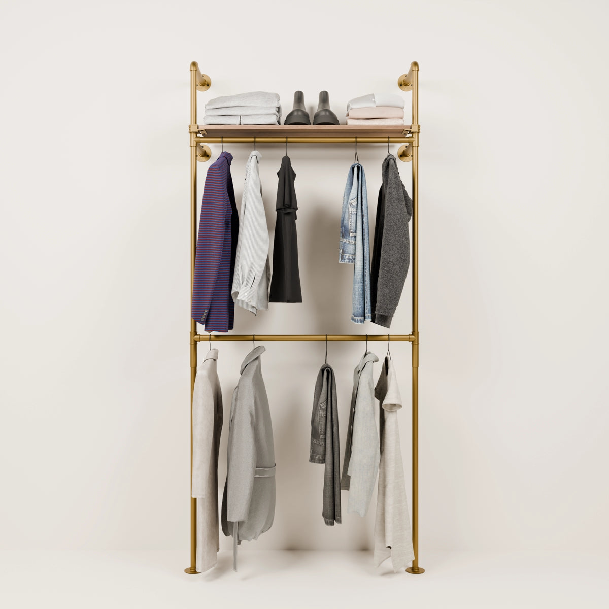 KIM DOUBLE 1 OAK – 1 shelf | gold
