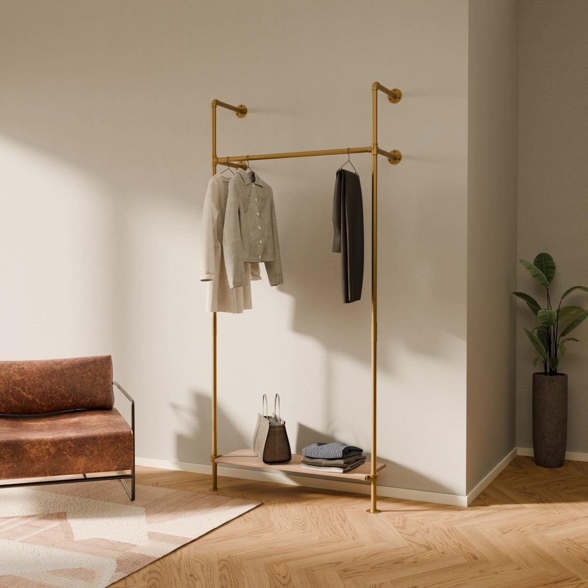 KIM 1 OAK – 1 bottom shelf | gold