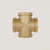4-Way Connector – Gold | Malleable Iron Fittings Gold