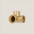 3-Way Connector 90° – Gold