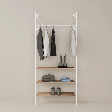 KIM 1 OAK – 3 shelves | white