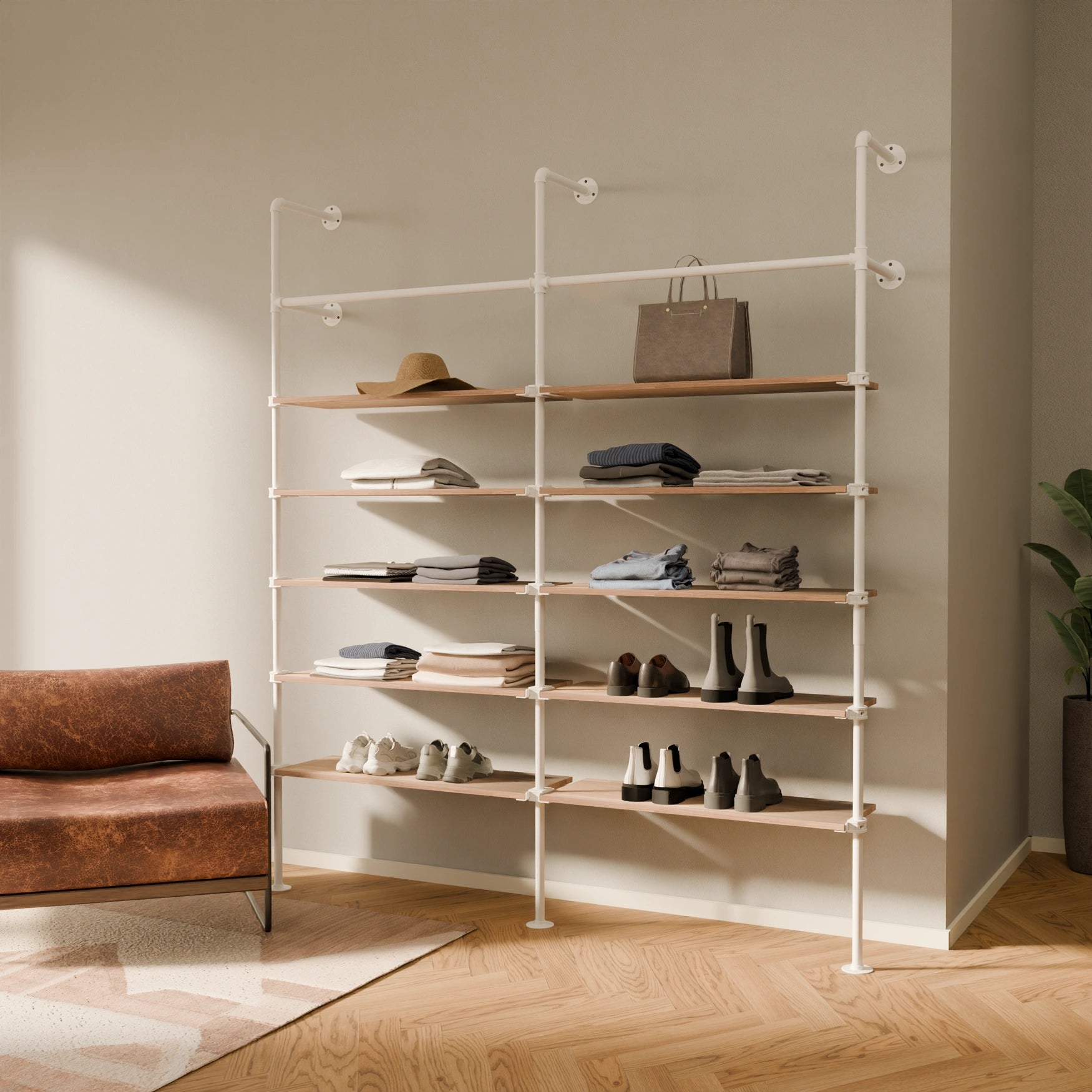 KIM 2 OAK – 10 shelves | white