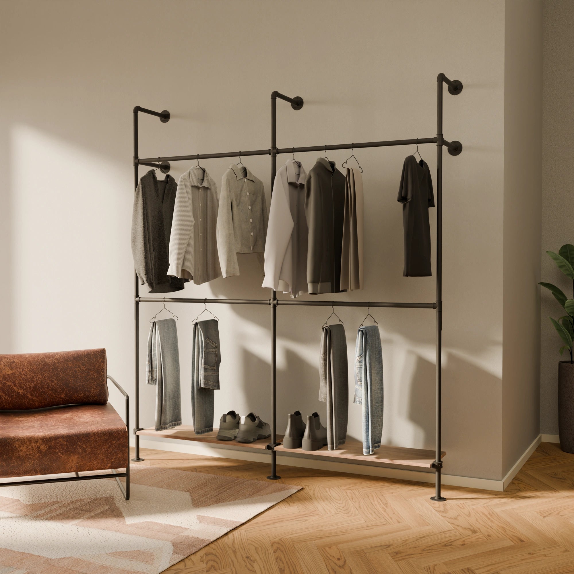 KIM DOUBLE 2 OAK – 2 bottom shelves