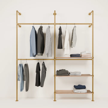 KIM DOUBLE 2 OAK – 3 hyller høyre | gull