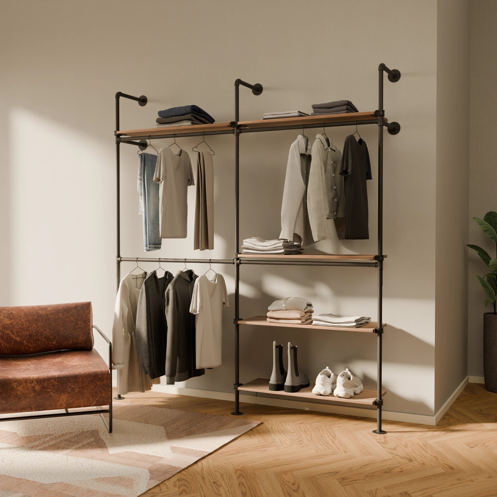 KIM DOUBLE 2 OAK – 5 hyller