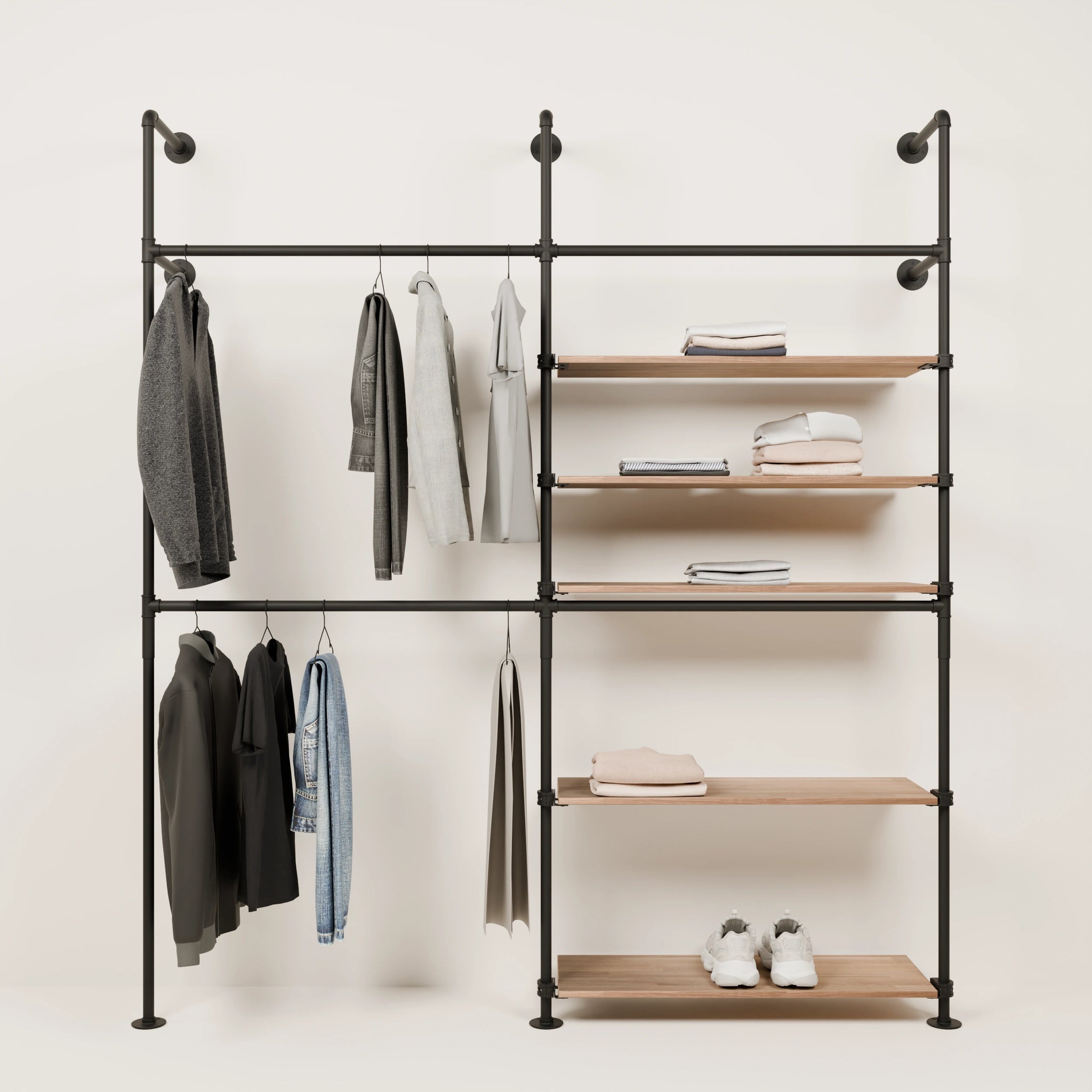 KIM DOUBLE 2 OAK – 5 hyller høyre