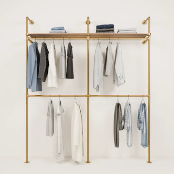 KIM DOUBLE 2 OAK – 2 øverste hyller | gull