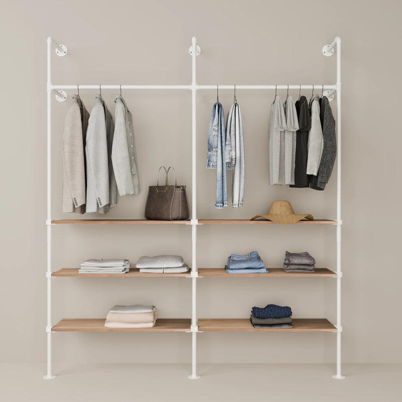 KIM 2 OAK – 6 shelves | white