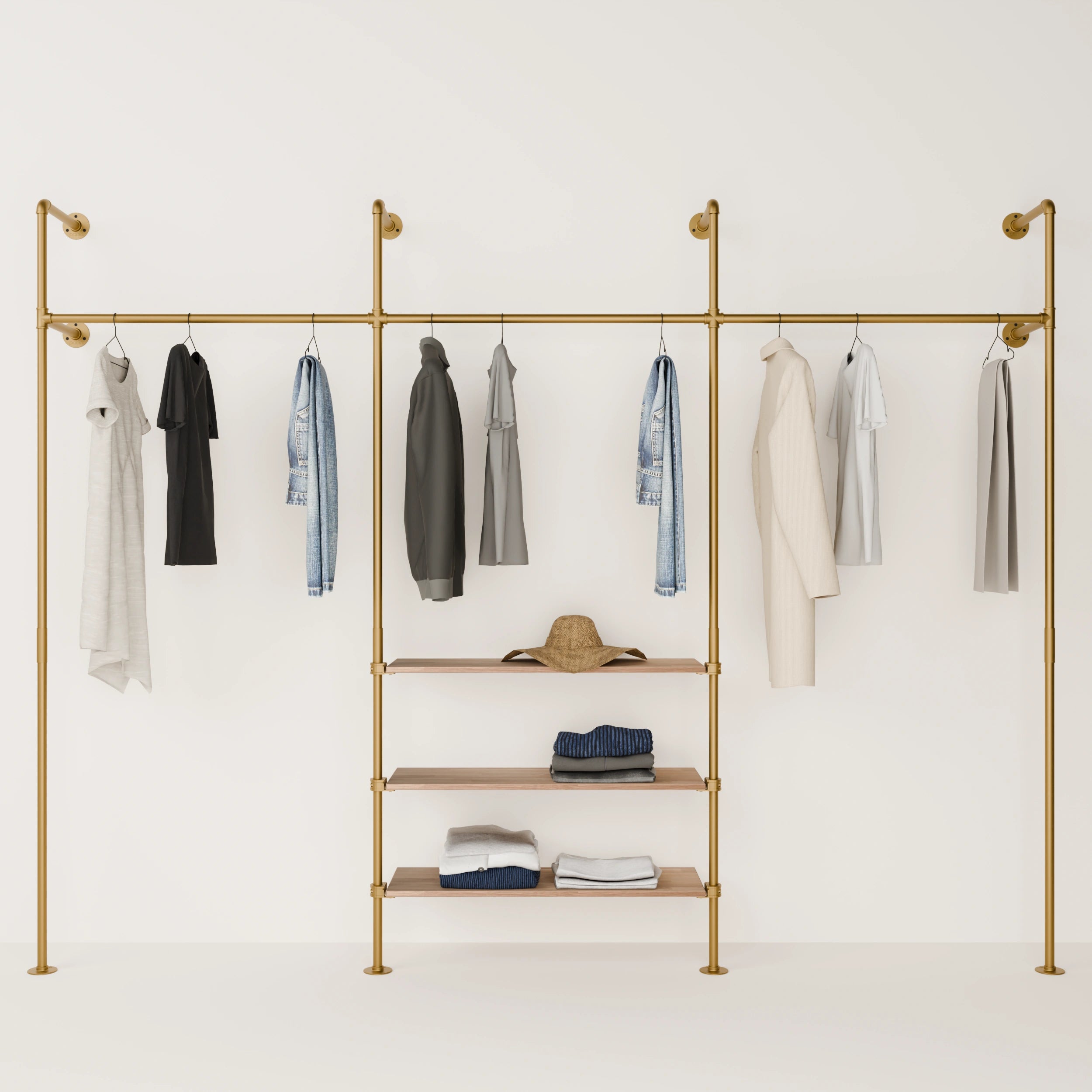 KIM 3 OAK – 3 shelves | gold