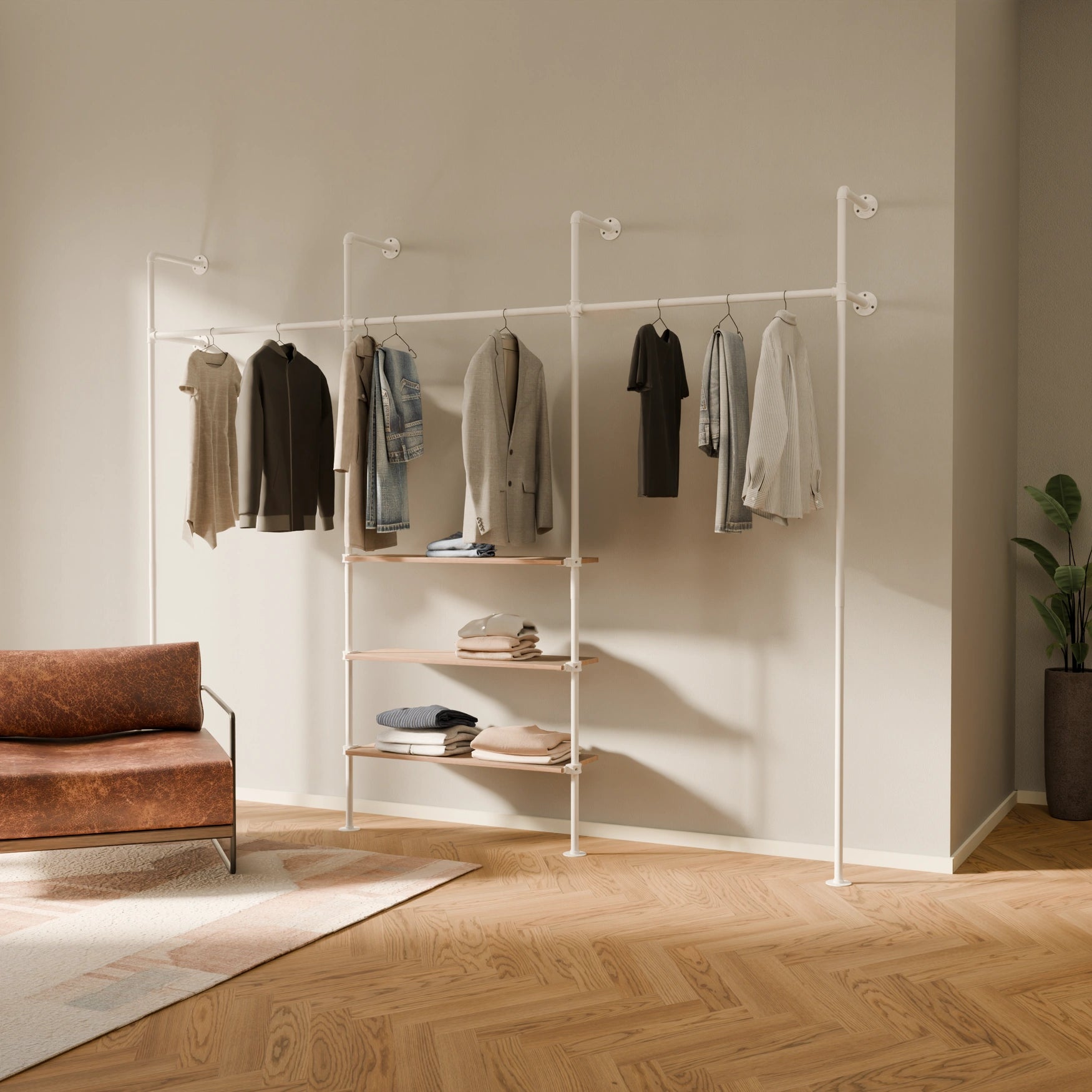 KIM 3 OAK – 3 shelves | white