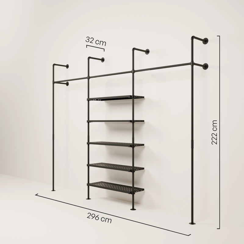 Maße Kleiderschrank offen