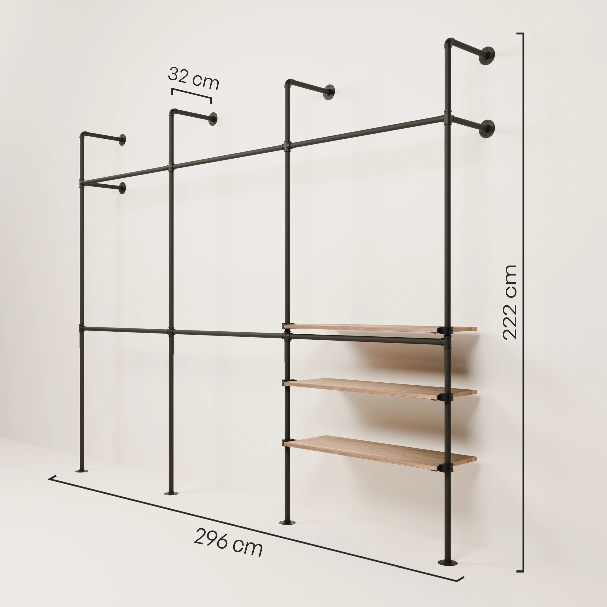KIM DOUBLE 3 OAK – 3 shelves