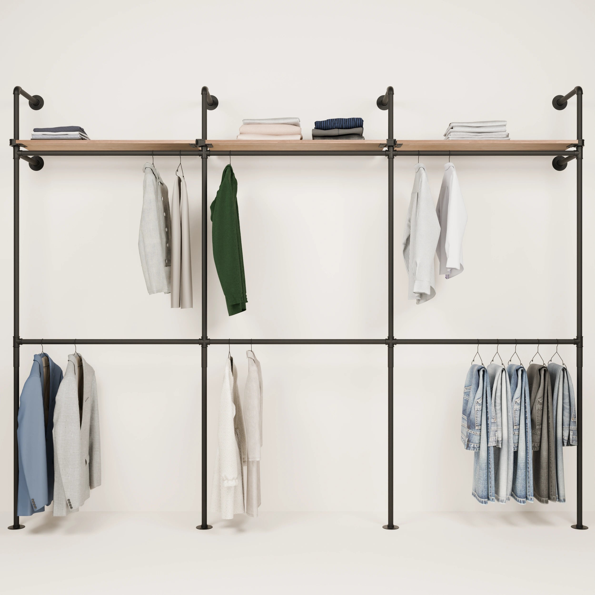 KIM DOUBLE 3 OAK – 3 hyller på toppen