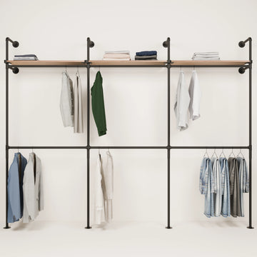 KIM DOUBLE 3 OAK – 3 hyller på toppen