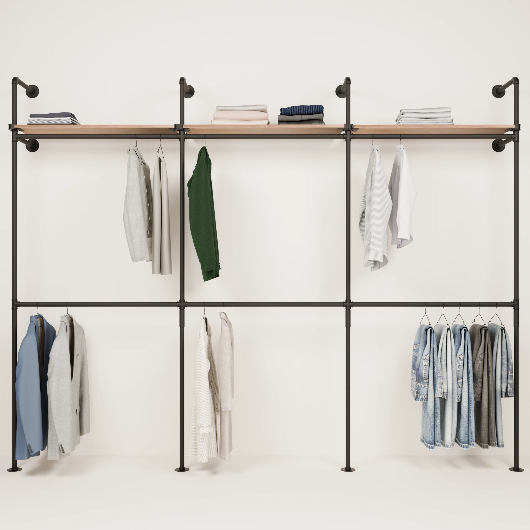 KIM DOUBLE 3 OAK – 3 hyller på toppen