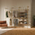 KIM DOUBLE 3 OAK –   5 shelves | gold