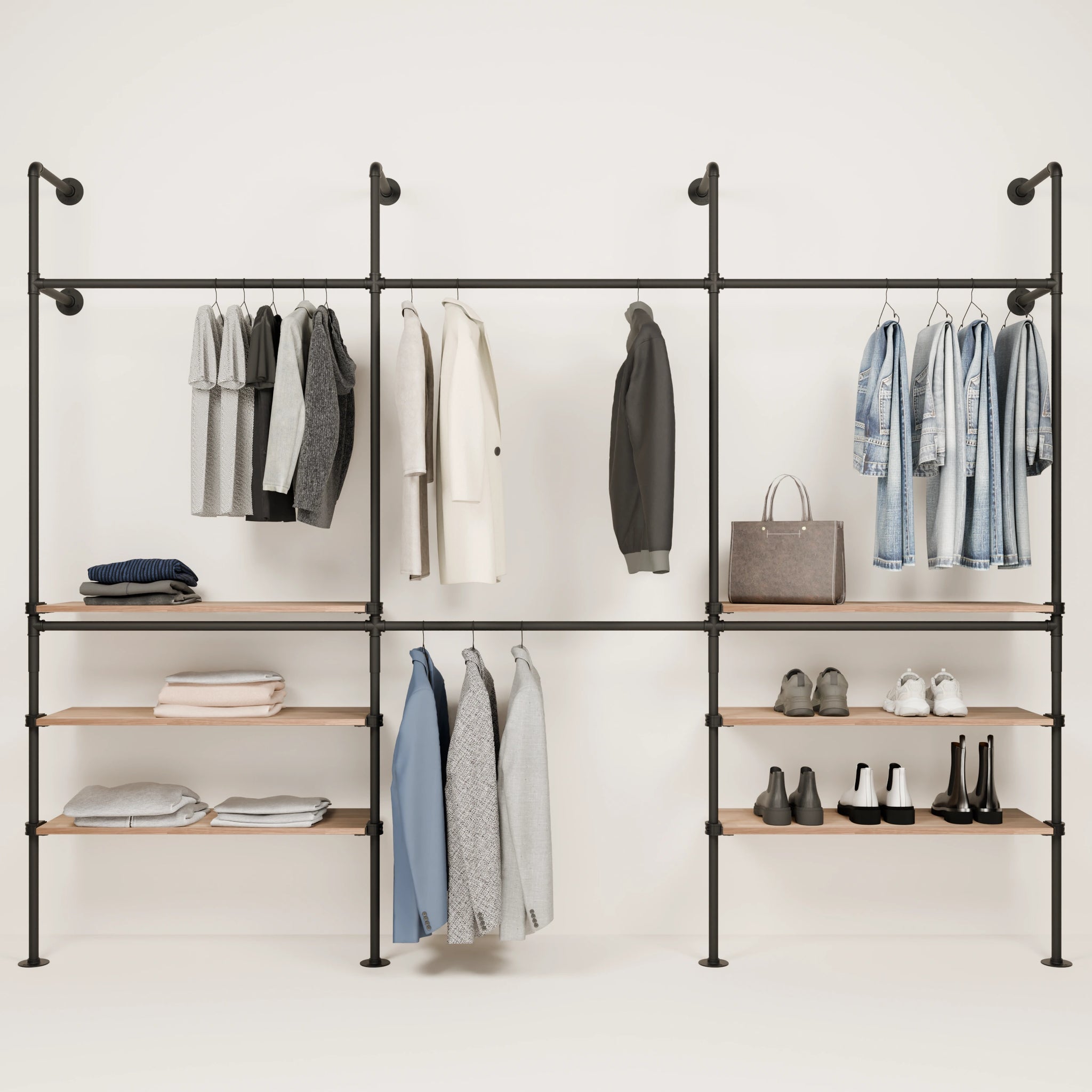 KIM DOUBLE 3 OAK – 6 utvendige hyller