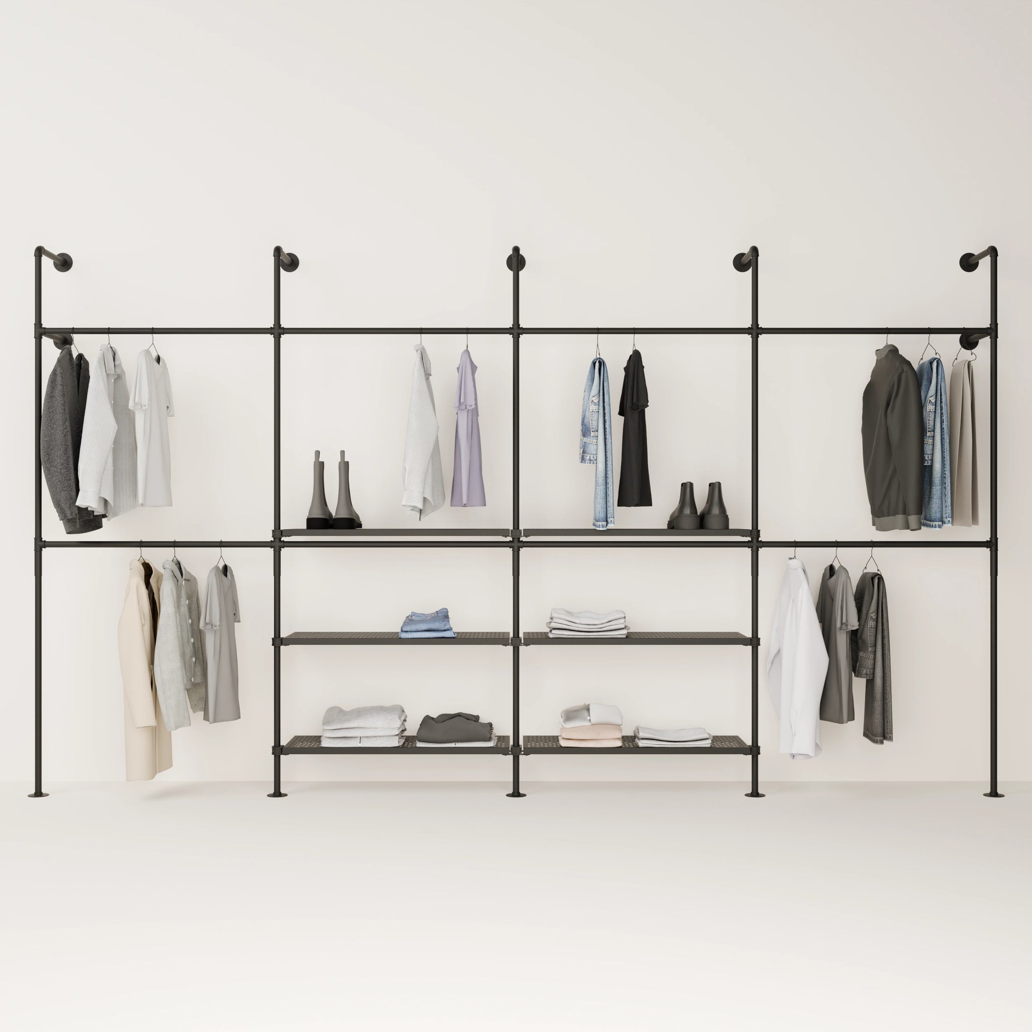 KIM DOUBLE 4 METAL – 6 shelves in the centre