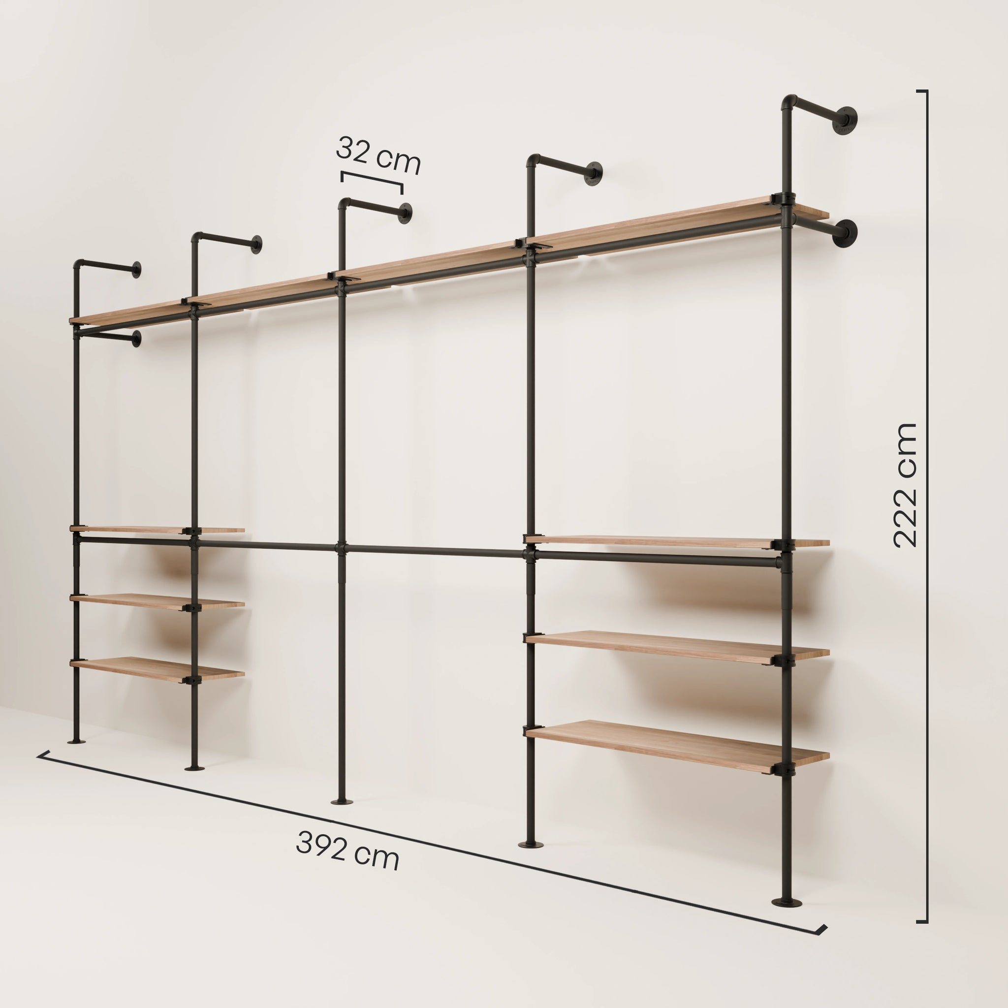 KIM DOUBLE 4 OAK –  10 top shelves
