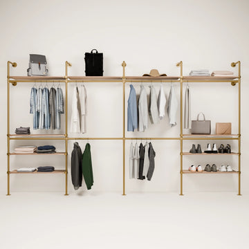 KIM DOUBLE 4 OAK – 10 øverste hyller | gull