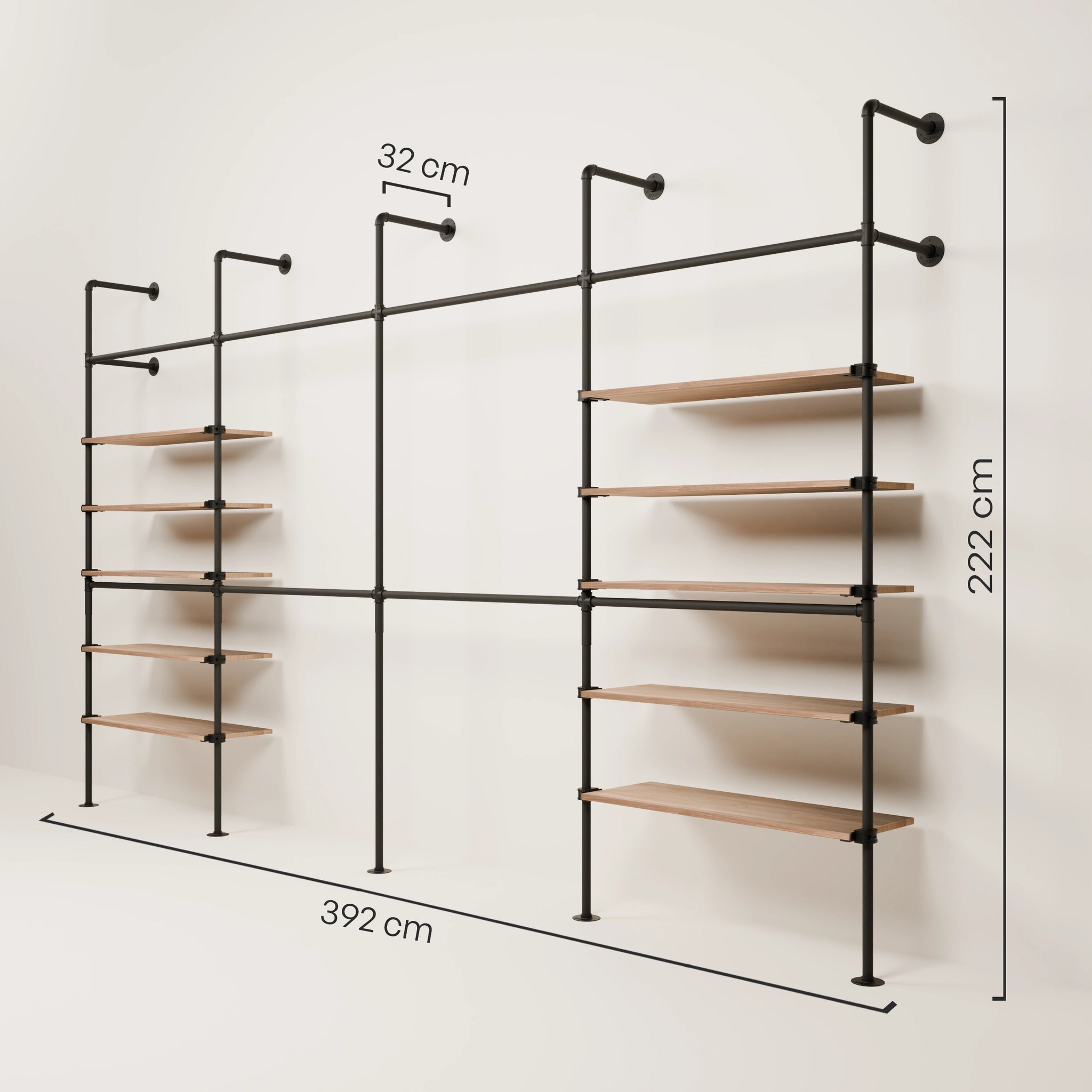 KIM DOUBLE 4 OAK –  10 shelves
