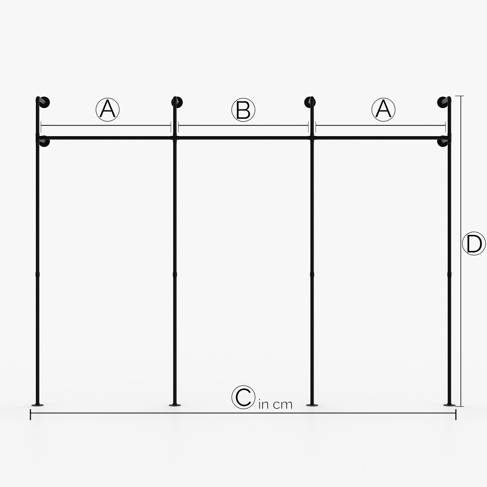 Made to measure – KIM III – garderobe industrielt | industrielt design | sorte rør